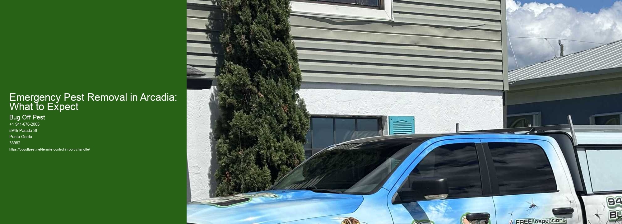 Emergency Pest Removal in Arcadia: What to Expect