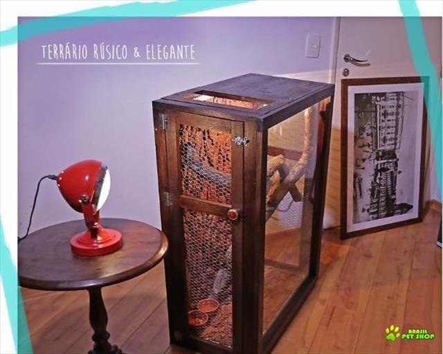 Lindo Terrário / Viveiro Rústico Para Répteis