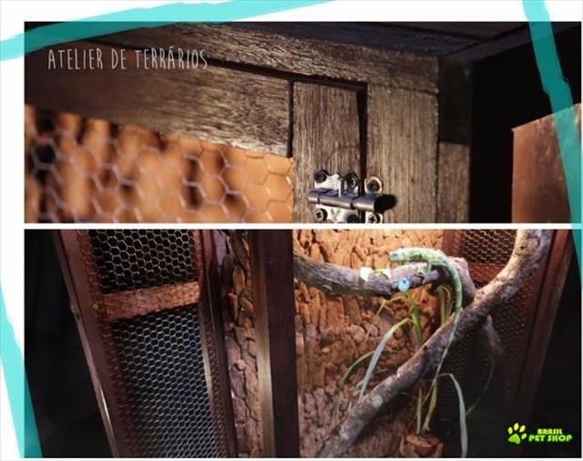 Lindo Terrário / Viveiro Rústico Para Répteis