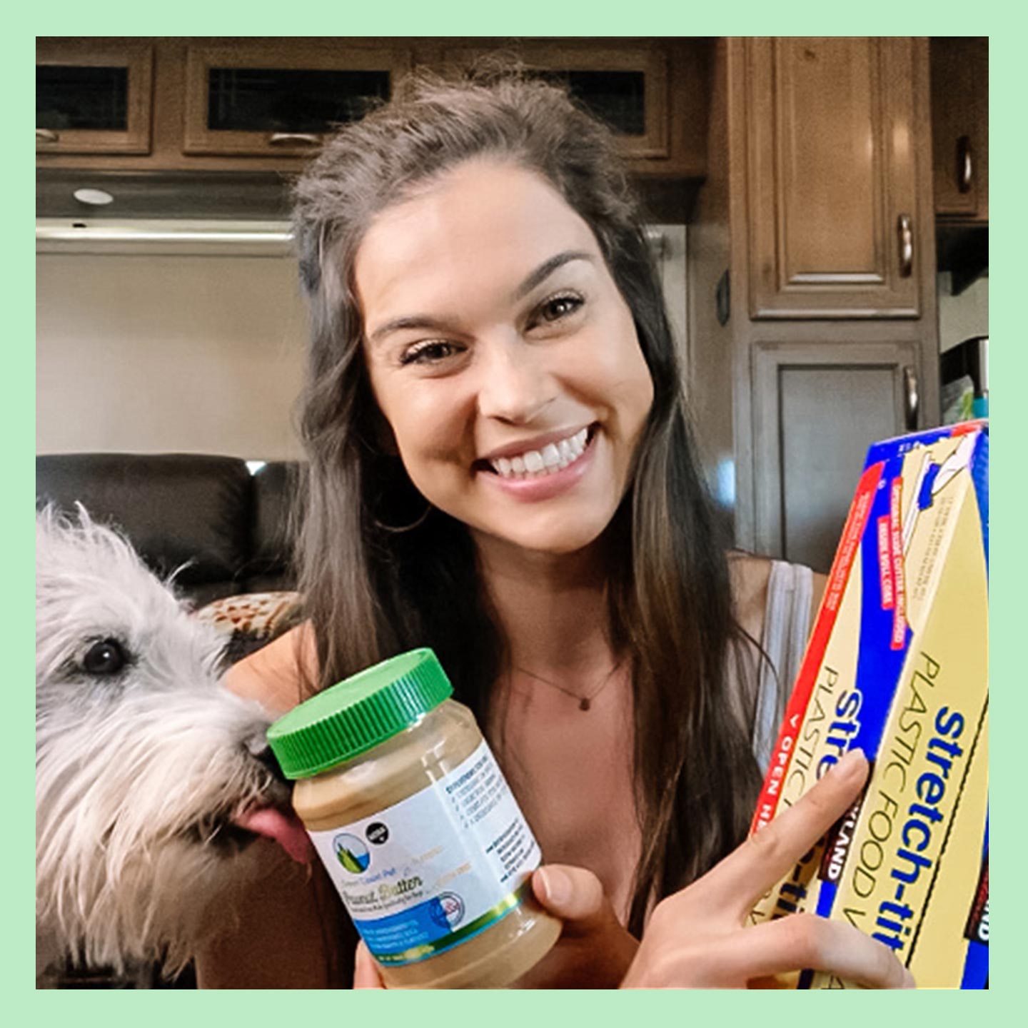 peanut butter grooming hack
