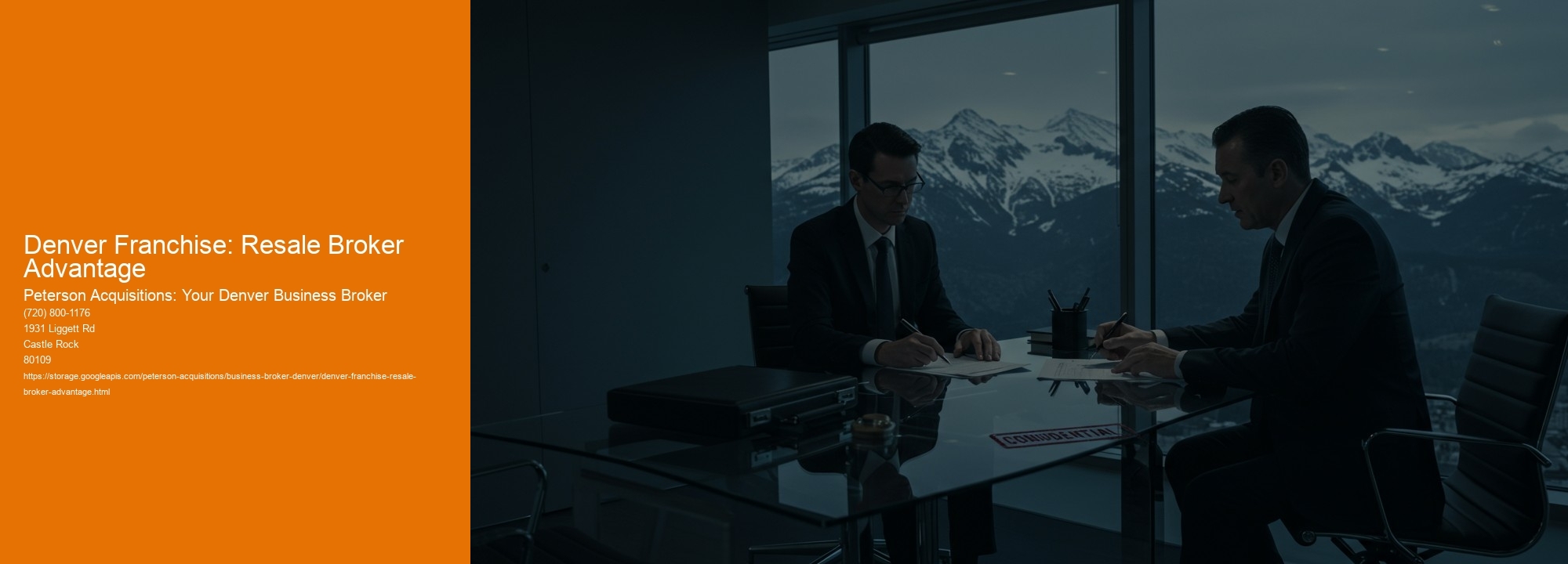 Denver Franchise: Resale Broker Advantage