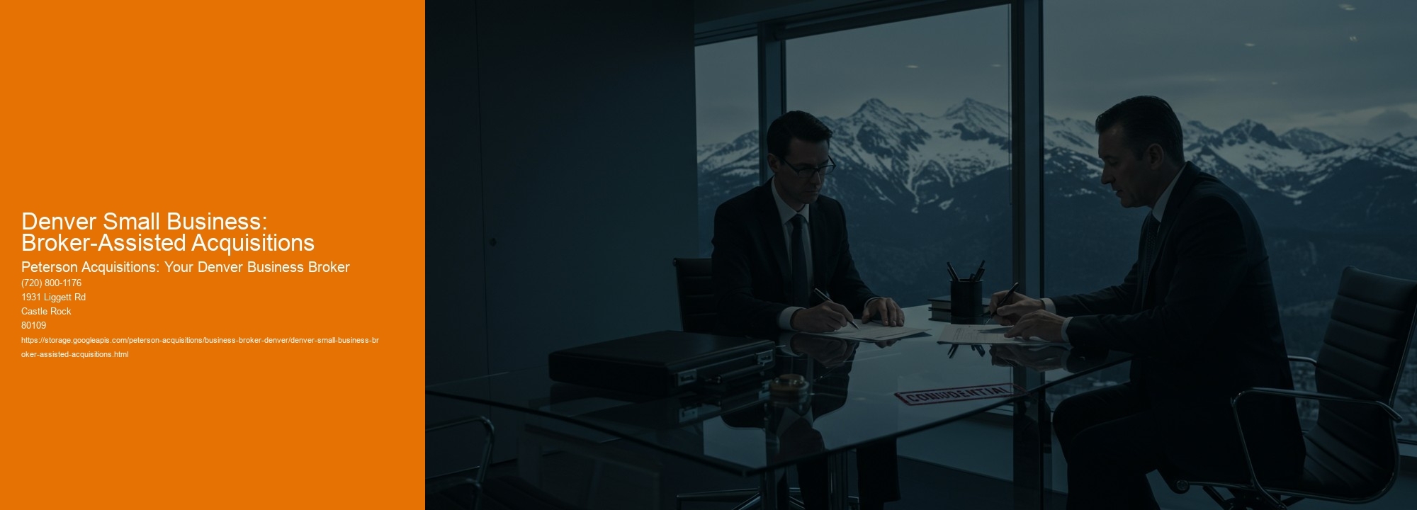 Denver Small Business: Broker-Assisted Acquisitions
