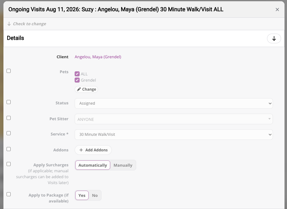 Manage daily visits and recurring schedules in Precise Petcare