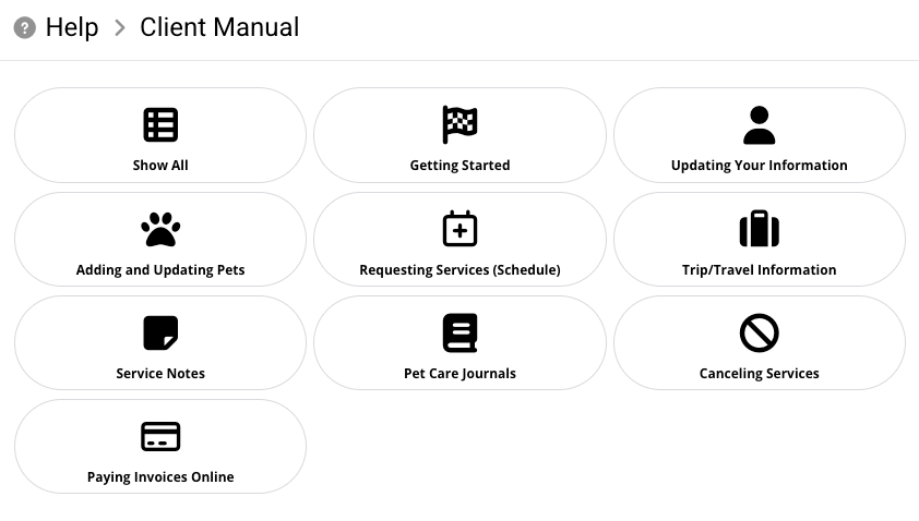 Guide clients with a branded self-service manual in Precise Petcare