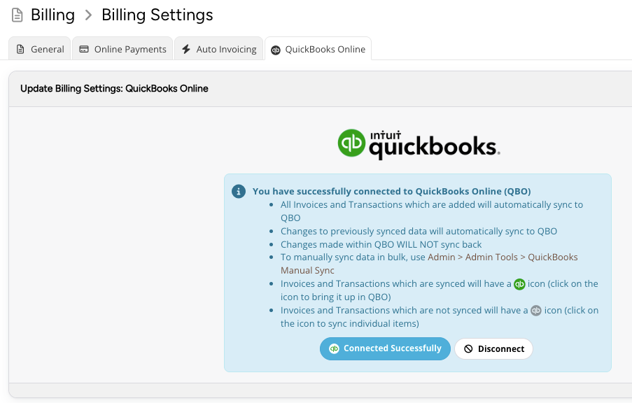 Sync billing activity with QuickBooks Online in Precise Petcare