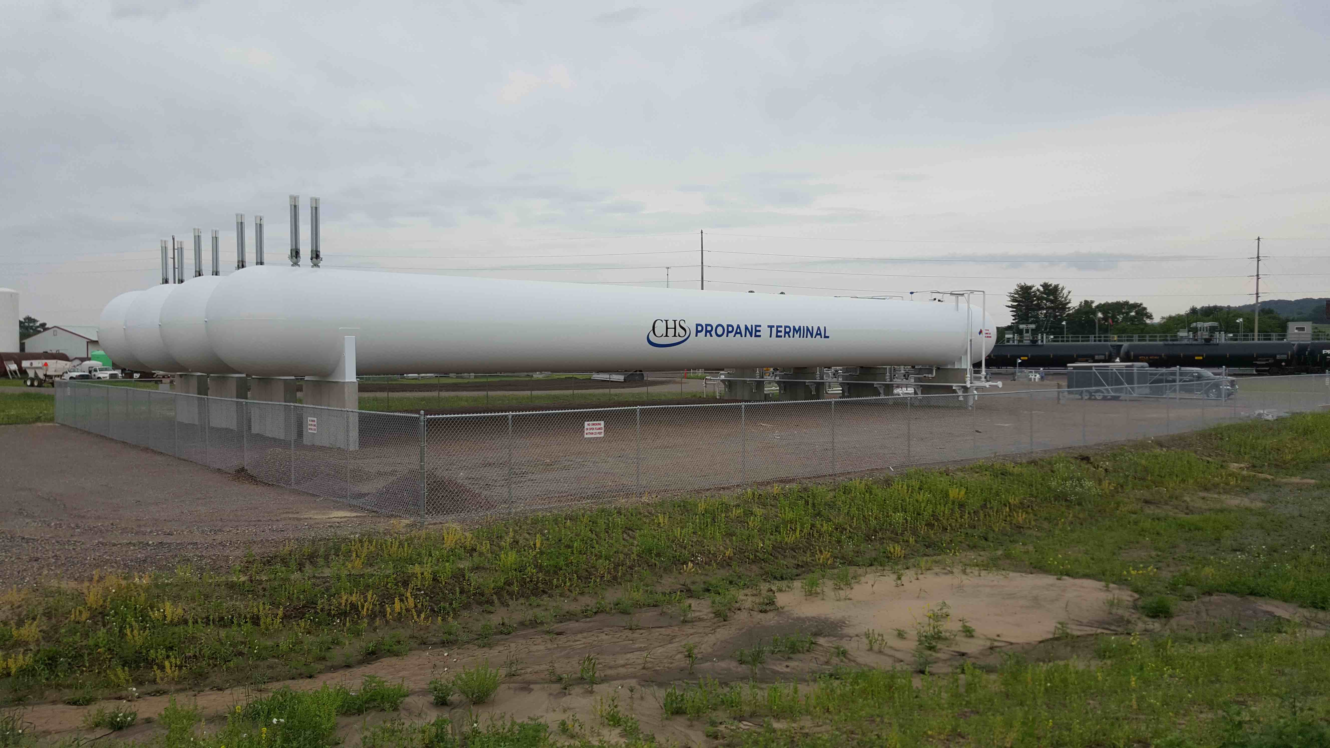 Photo: Superior: The CHS, Inc., propane terminal in Hixton, WI, designed, engineered and built by Superior Energy Systems in 2014, addressed a midstream supply gap due to flow reversal of the Cochin Pipeline