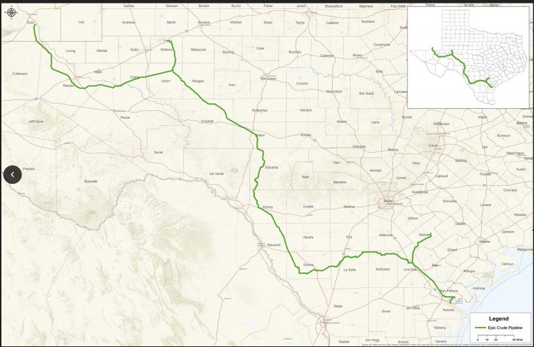 EPIC Crude Pipeline map