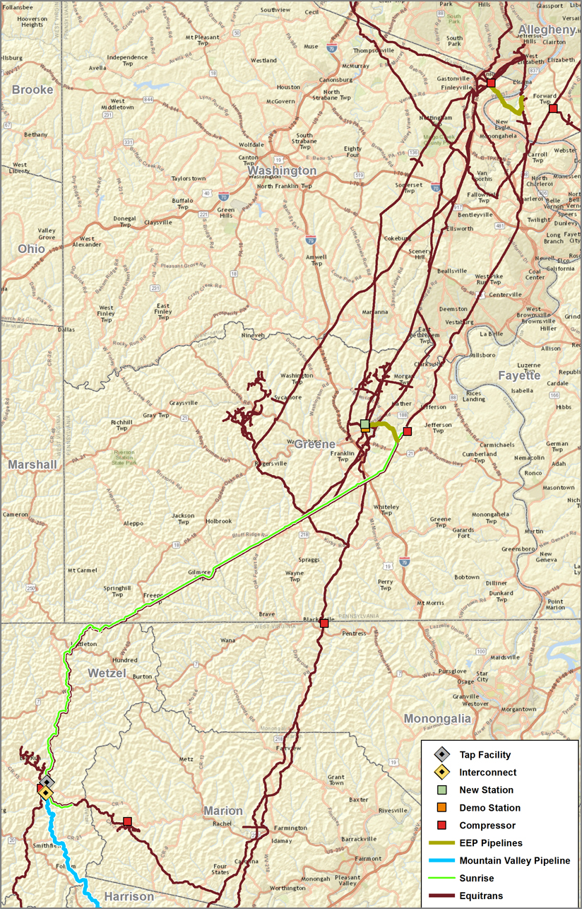 Equitrans Expansion Project Map
