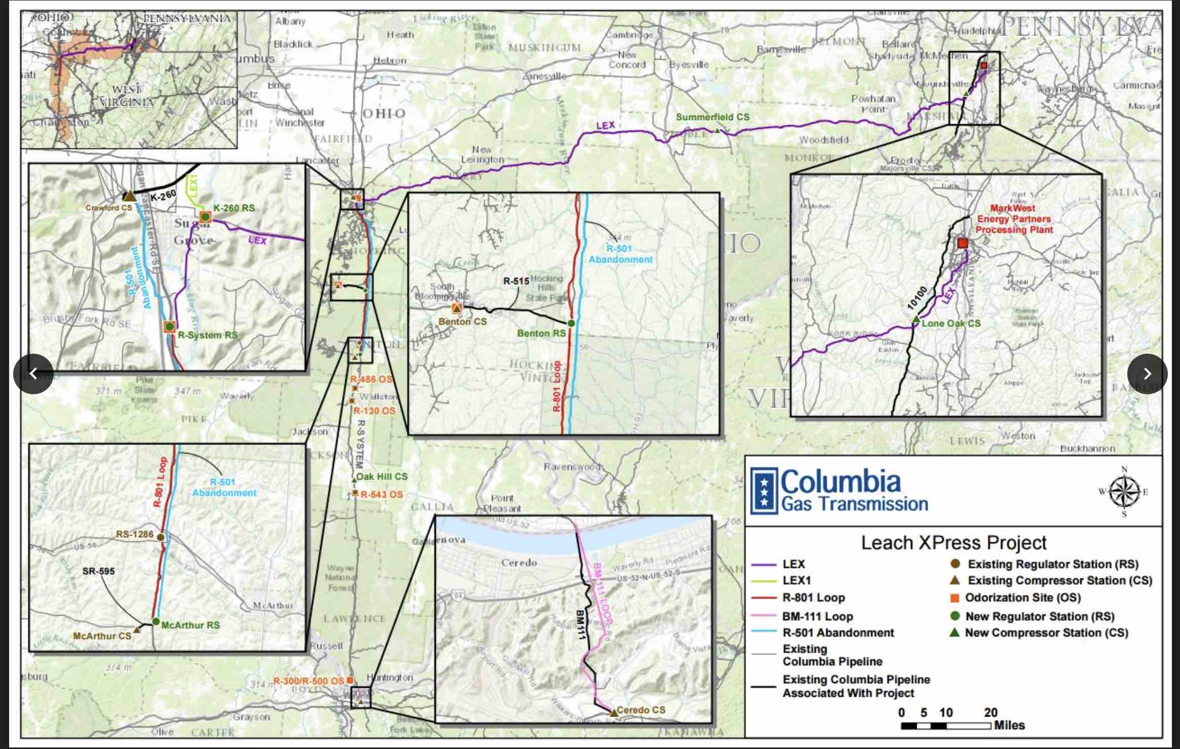 Leach XPress Pipeline map