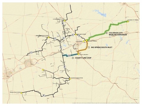 Permian Crude System map