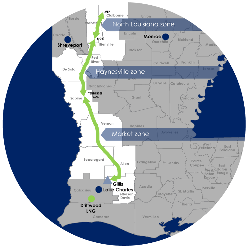 Haynesville Global Access Pipeline map