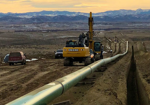 Steamboat wet gas gathering pipeline (Photo courtesy of Meritage Midstream)
