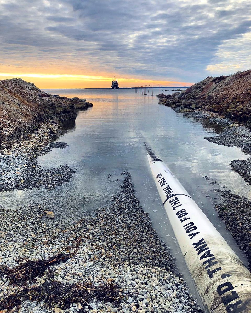 The Balticconnector pipe arrived in Estonia. Photo by Baltic Connector Oy.