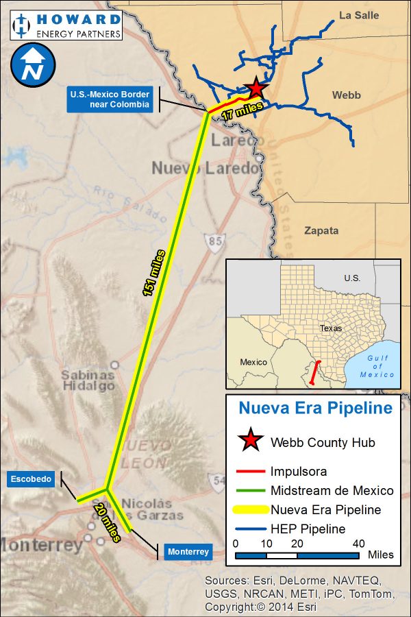 Impulsora Crossing Project map (part of Nueva Era Pipeline Project)
