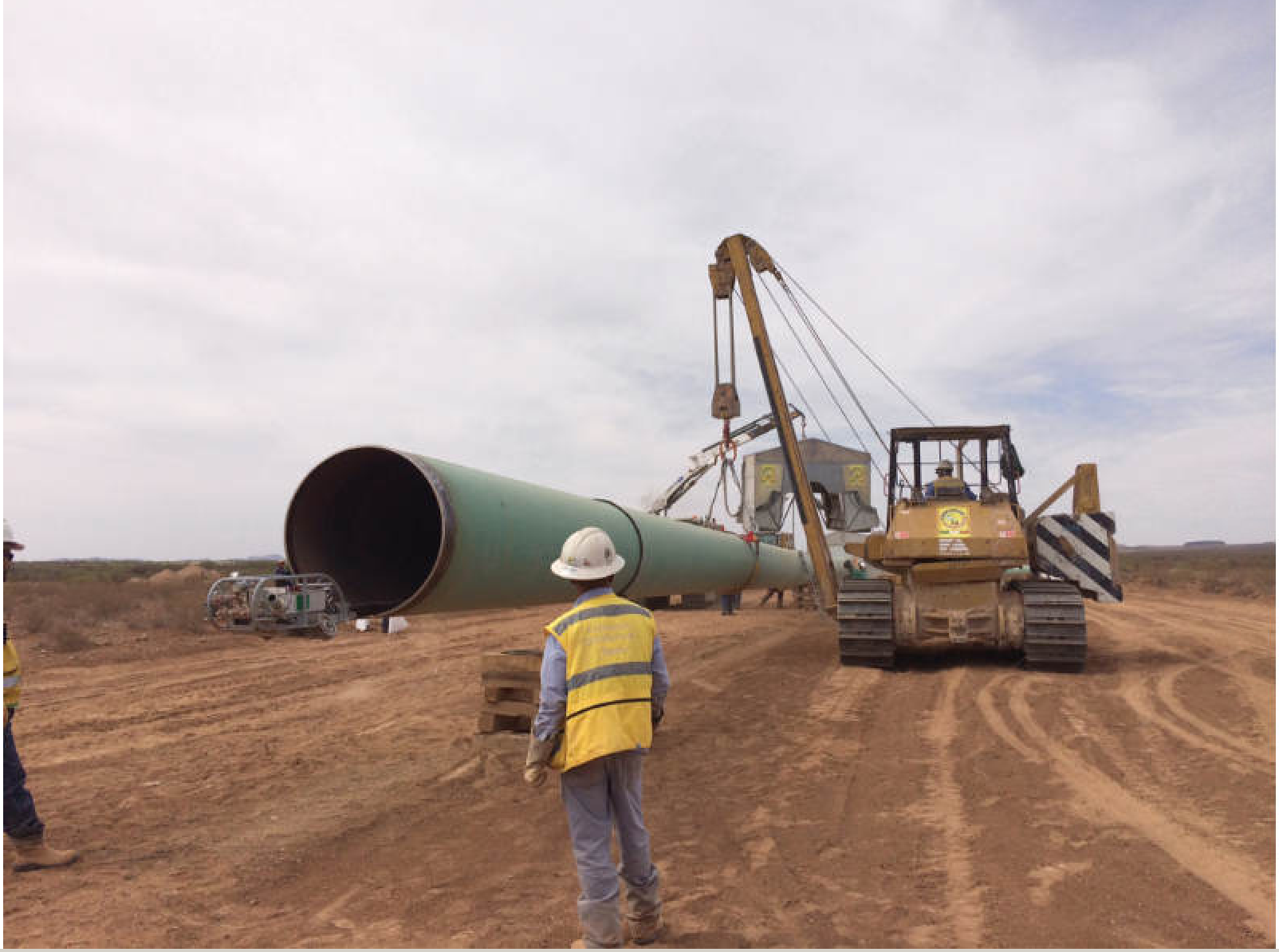 Preparation welding of the
pipe gas pipeline.