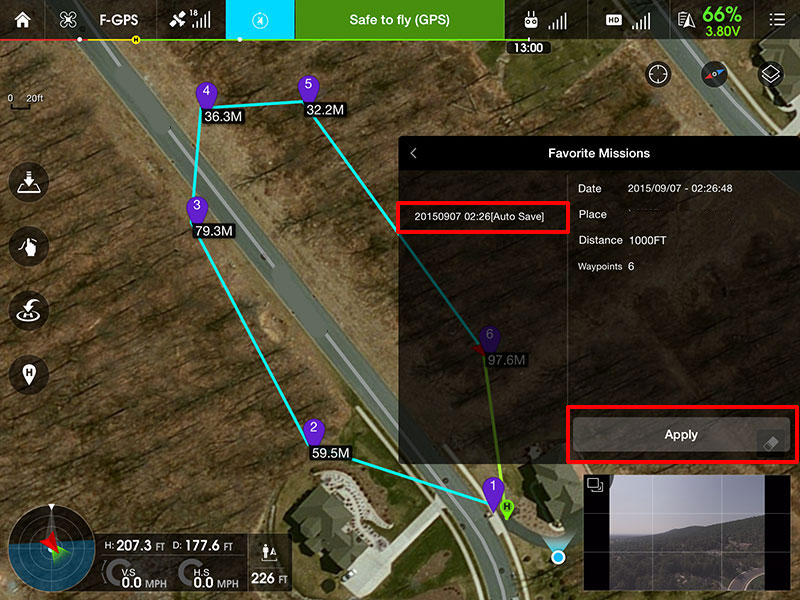 mavic air waypoints dji go