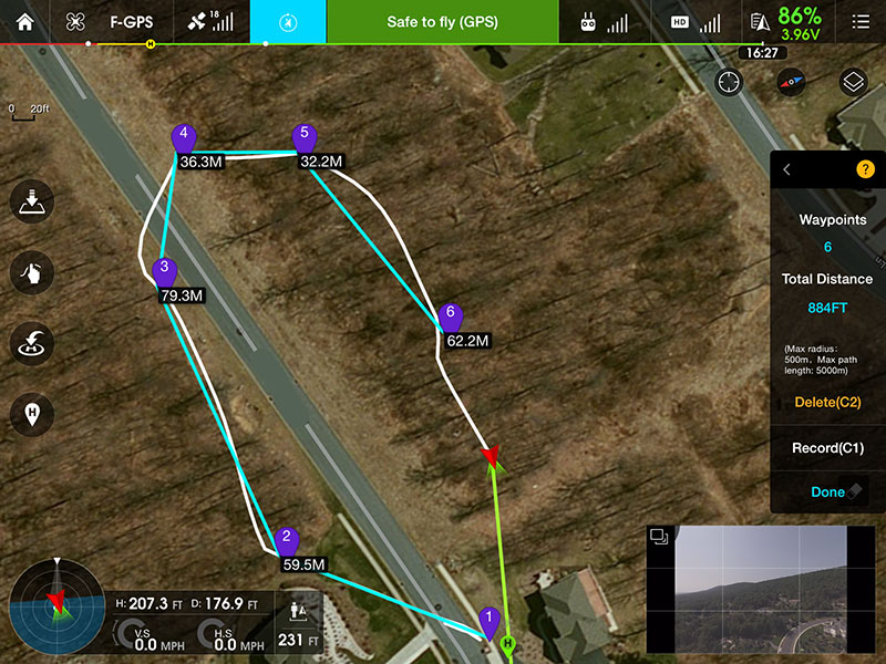 mavic air waypoints dji go