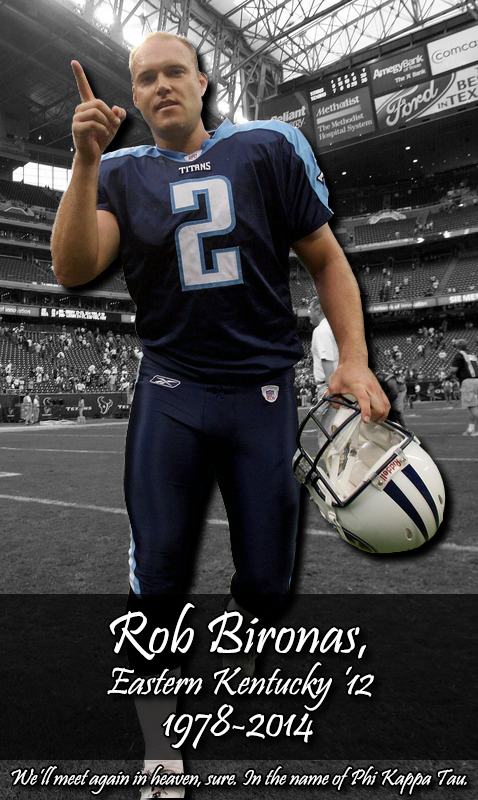 HOUSTON - OCTOBER 21: Kicker Rob Bironas #2 of the Tennessee Titans jogs off the field after kicking the game-winning field goal and breaking the NFL record with eight field goals in a game during the final seconds of the game against the Houston Texans at Reliant Stadium October 21, 2007 in Houston, Texas. (Photo by Jamie Squire/Getty Images)