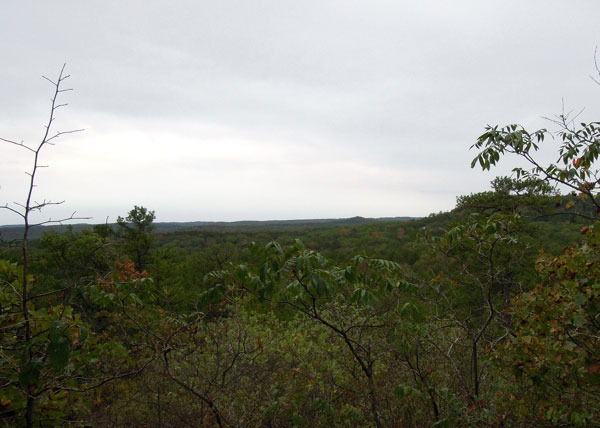 looking out across the valley