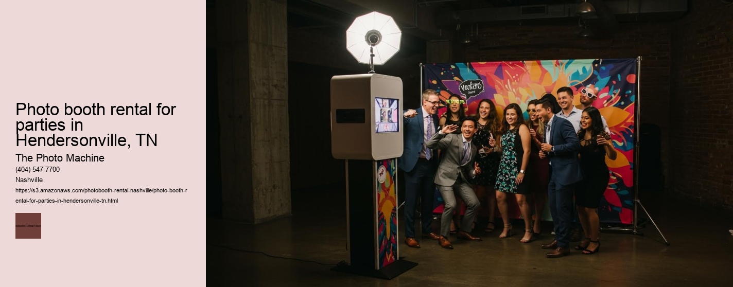 Photo booth rental for parties in Hendersonville, TN