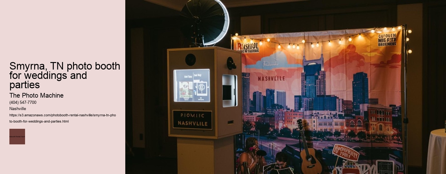 Smyrna, TN photo booth for weddings and parties