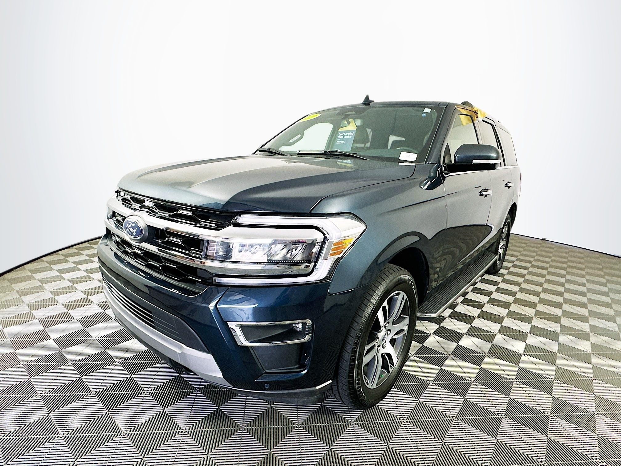 CPO Stone Blue Metallic 2022 Ford Expedition Limited for