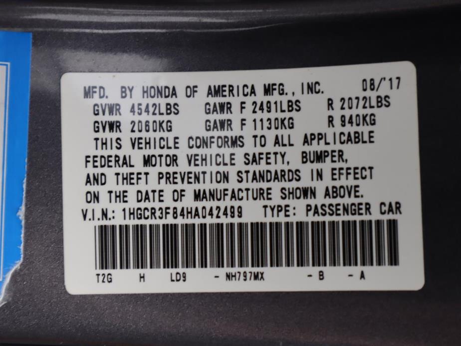 Florida Fine Cars - Used HONDA ACCORD 2017 WEST PALM EX-L V6