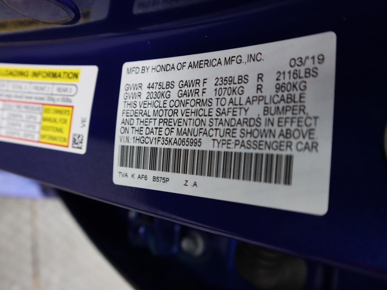 Florida Fine Cars - Used HONDA ACCORD 2019 MIAMI SPORT 1.5T