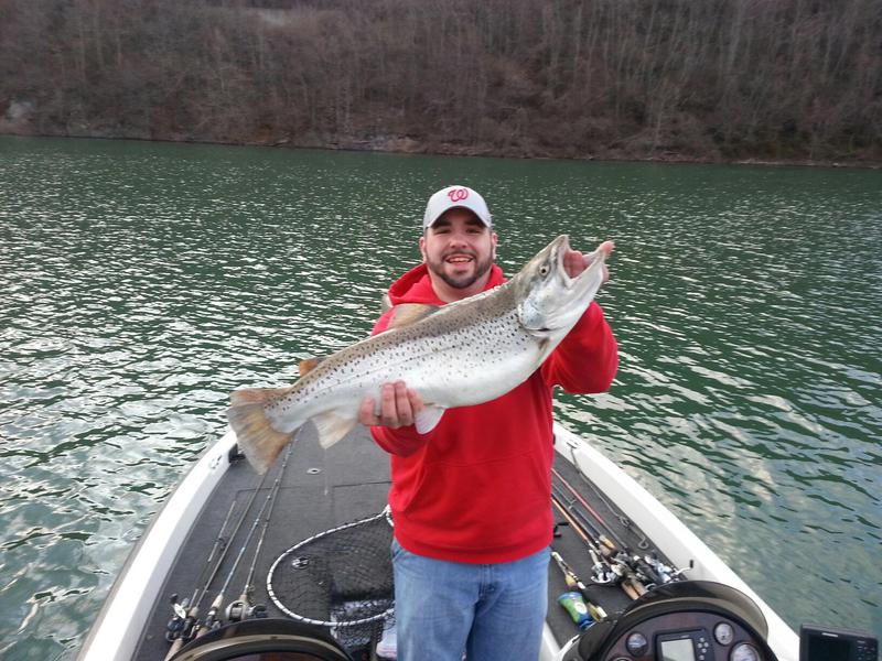 Caught a Brown Trout on Lake Moomaw using a Strike King 10XD