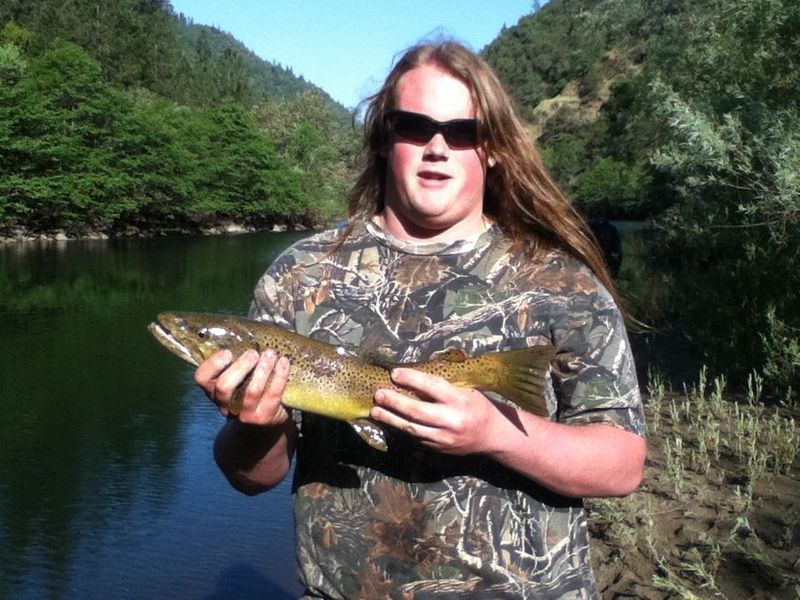 Caught a German Brown Trout on Middle Fork American River using a