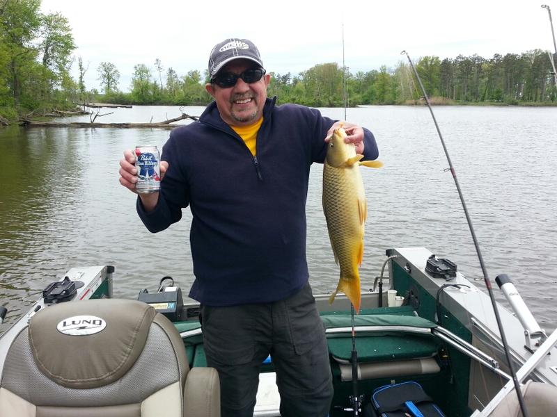 Caught a Common Carp on Crab Orchard Lake using a minnow