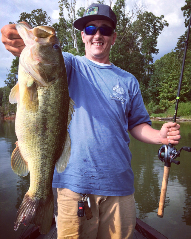 Caught a Largemouth Bass on Randleman Lake (Randleman Regional Reservoir)