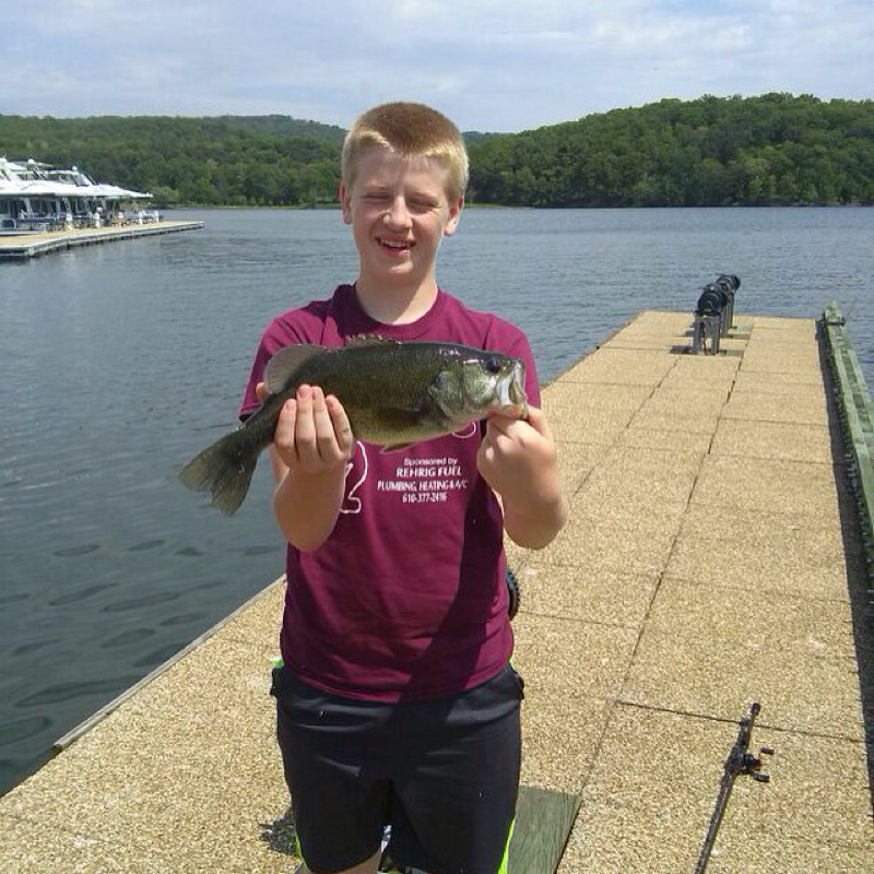 Caught a Largemouth Bass on Raystown Lake using a coffee and salt