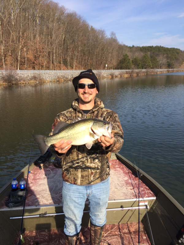 Caught a Largemouth Bass on Little Buffalo Lake (Holman) using a custom