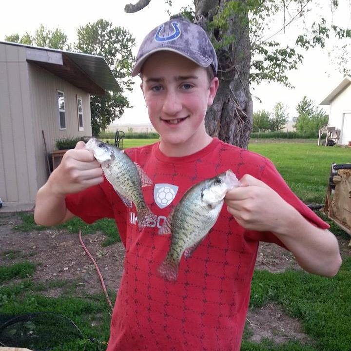 Caught a White Crappie on Mississinewa Lake using a Jig tipped with a