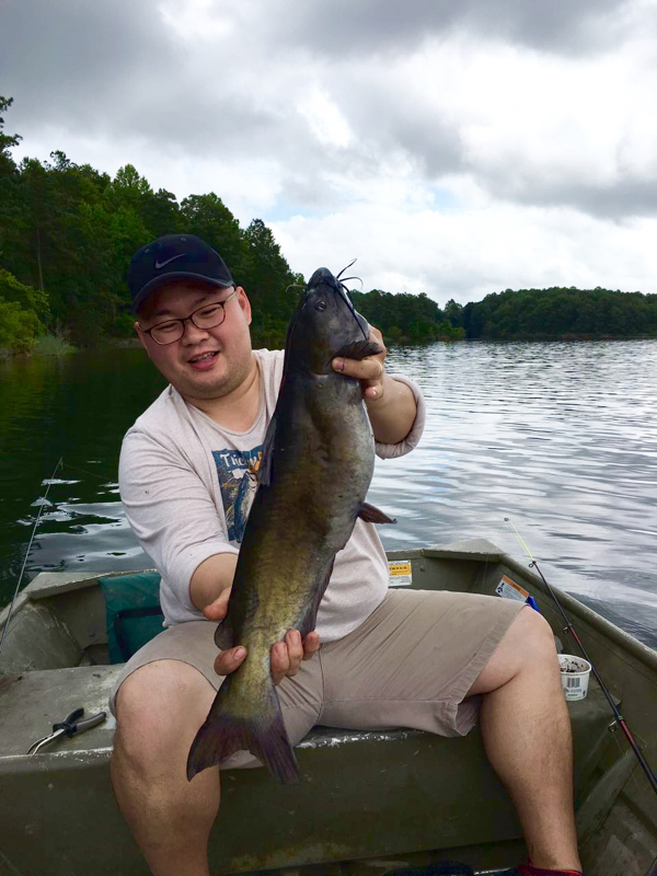 A photo of Ge Yu's catch