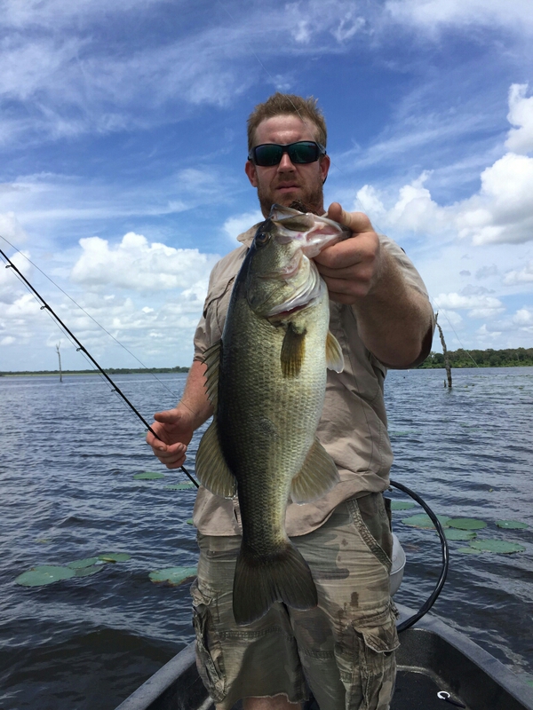 Caught a Largemouth Bass on Gibbons Creek Reservoir using a jig