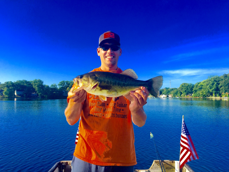 Caught a Largemouth Bass on Lake Shawnee