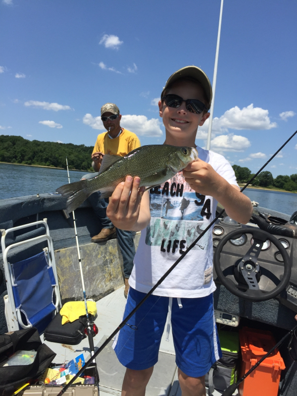 Caught a White Perch on Lake Marburg using a live worms