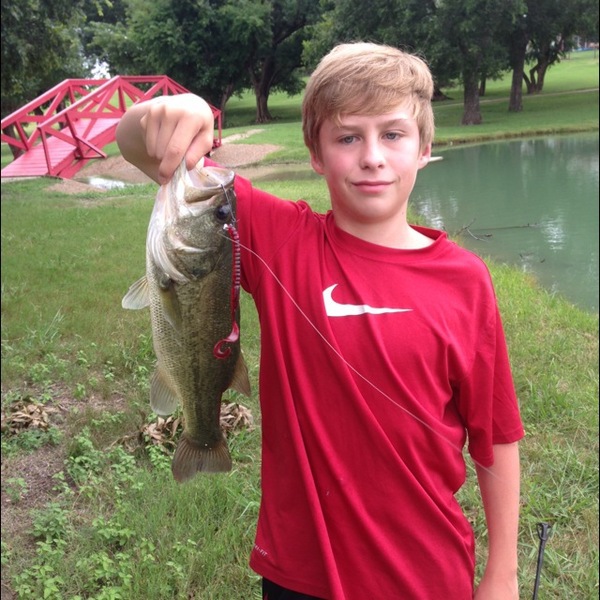 Caught a Largemouth Bass on McKinney ponds