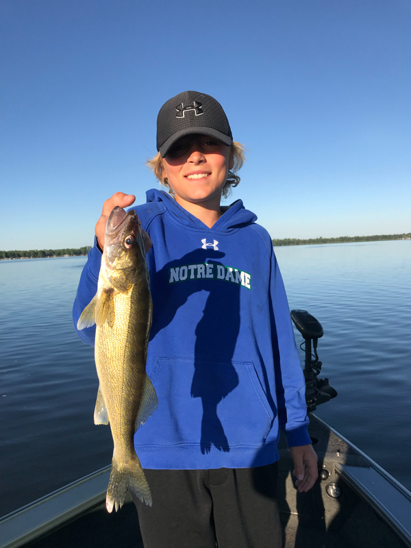 Caught a Walleye on Shawano Lake using a jig with a leech