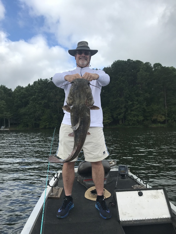 Caught a Yellow Bullhead Catfish on Lake Oconee using a Bass lure