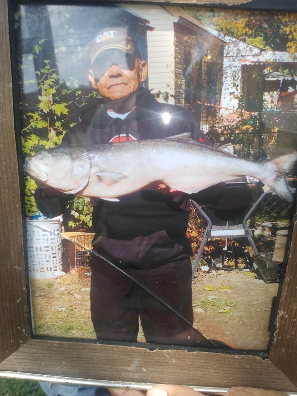 A photo of Carl Fisher's catch