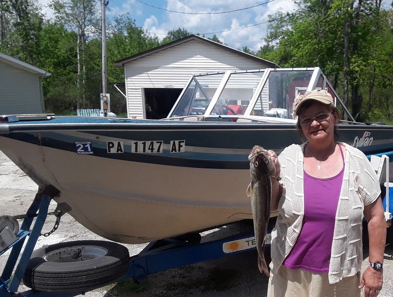 A photo of Cheryl Mattern's catch