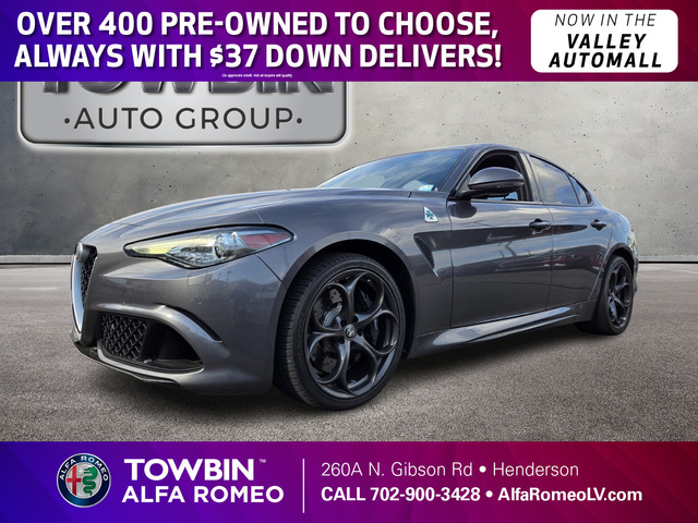 2019 Alfa Romeo Giulia Quadrifoglio - Vesuvio Gray Metallic exterior view 1