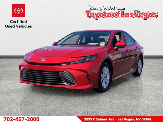 Red 2025 Toyota Camry Sedan Front-Wheel Drive Continuously Variable Transmission
