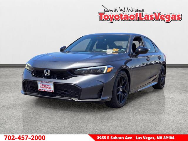 Meteorite Gray Metallic 2025 Honda Civic Sedan Front-Wheel Drive Continuously Variable Transmission