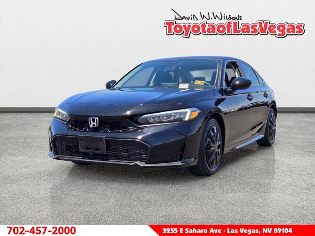 Crystal Black Pearl 2025 Honda Civic Sedan Front-Wheel Drive Continuously Variable Transmission