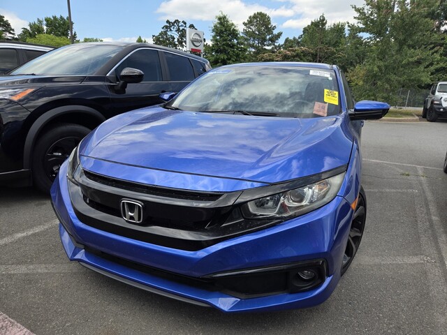 Aegean Blue Metallic 2020 Honda Civic Sport Sedan FWD Sedan Front-Wheel Drive Continuously Variable Transmission