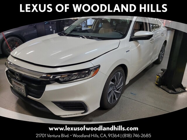 White 2019 Honda Insight Touring Sedan FWD Sedan Front-Wheel Drive Continuously Variable Transmission